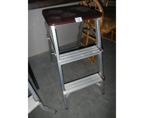 An aluminium step ladder