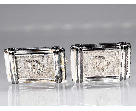   Paar Manschettenknöpfe von Christian Dior, 90-er Jahre.  Paar Manschettenknöpfe von Christian Dior, 90-er Jahre.  925/- Sil
