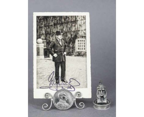   3-teiliges Hohenzollern-Konvolut (Kaiser Wilhelm I. und II.), 1. Hälfte 20. Jh.  3-teiliges Hohenzollern-Konvolut (Kaiser W