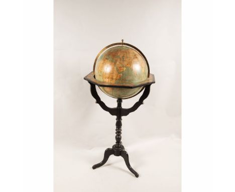 Library terrestrial Globe – by Charles Larochette and L. Bonnefont Paris, printed by Le Mercier, Exposition Universelle 1867,