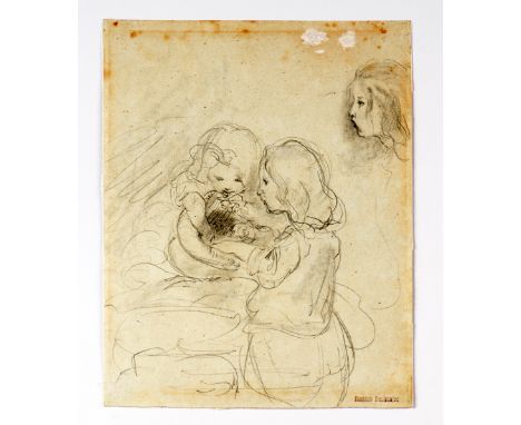 Joseph Danhauser (1805-1845) – pencil study for the painting, the children and their passions (today in the Austrian gallery 