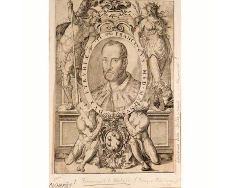 Stefano della Bella (1610-1664)-graphic, Portrait of Francesco I de’ Medici (1541-1587), copper print on paper; laid down on 