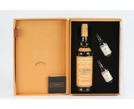 A Glen Morangie single highland malt scotch whisky, boxed set 