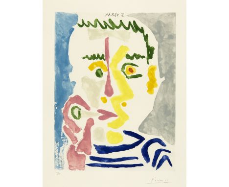 Pablo Picasso (Málaga 1881 - 1973 Mougins)Fumeur à la cigarette blancheMougins, 27. August 1964Farbaquatinta auf festem Velin