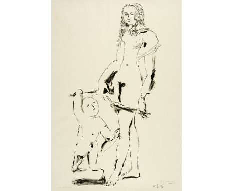 Pablo Picasso (Málaga 1881 - 1973 Mougins)Vénus et l'Amour, 3e variation25. Mai 1949Lithographie auf festem Velin Arches mit 