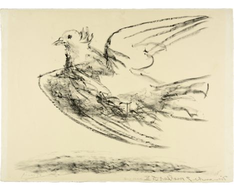 Pablo Picasso (Málaga 1881 - 1973 Mougins)Le vol de la colombeVallauris, 9. Juli  1950Lithographie auf festem Bütten mit Wass
