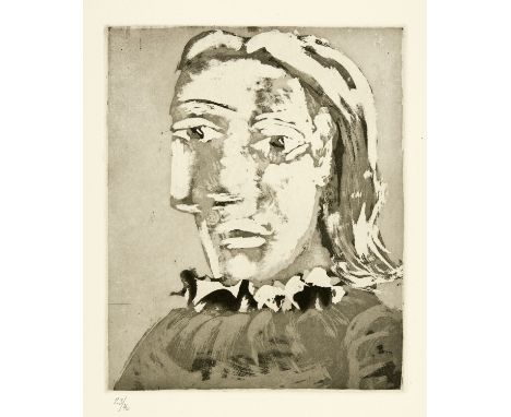 Pablo Picasso (Málaga 1881 - 1973 Mougins)Portrait de femme au col en ruché&nbsp;: Marie-Thérèse1939Aquatinta auf Kupfer auf 