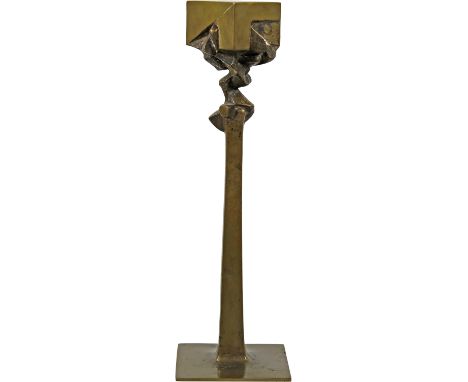 Fritz König (Würzburg 1924 - 2017 Ganslberg)Kleine Säulenkaryatide R1966Bronze45x14,2x14,4 cmSignaturAuf dem Sockel mit dem g