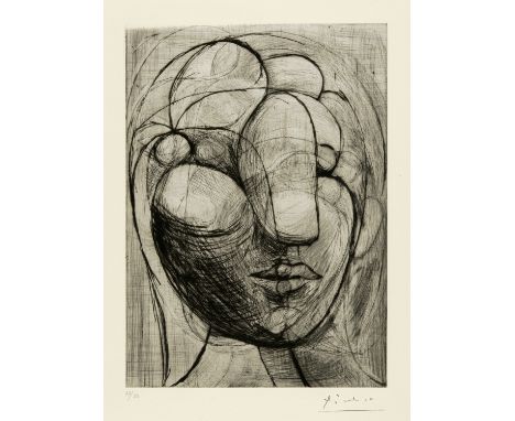 Pablo Picasso (Málaga 1881 - 1973 Mougins)Sculpture. Tête de Marie-ThérèseParis, 18. Februar 1933Radierung und Kaltnadel auf 