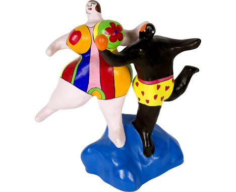 Niki de Saint Phalle (Neuilly-sur-Seine 1930 - 2002 San Diego)Les Baigneurs1980/1981Polyester, farbig gefasst46x48x31 cmSigna
