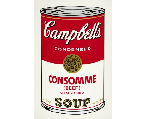 Andy Warhol (Pittsburgh 1928 - 1987 New York)Consommé (Beef)Aus dem Portfolio "Campbell's Soup I"1968Farbserigraphie auf fest