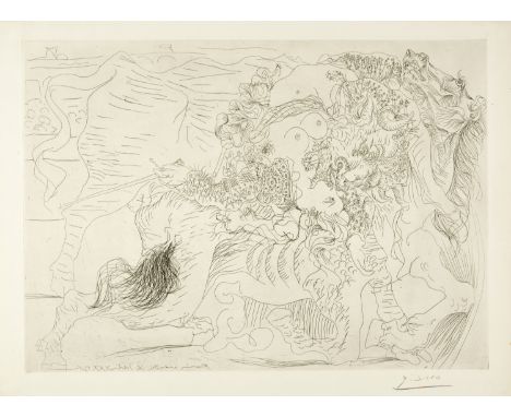 Pablo Picasso (Málaga 1881 - 1973 Mougins)Femme Torero. Dernier baiser?Paris, 12. Juni 1934Radierung auf Kupfer, auf beigem M