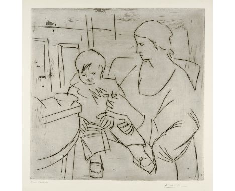 Pablo Picasso (Málaga 1881 - 1973 Mougins)Maternité1922/1923, wohl 1922 in Dinard entstandenRadierung auf festem Velin mit Wa