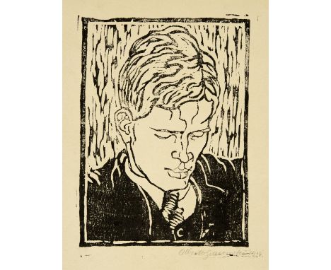 Alberto Giacometti (Borgonovo 1901 - 1966 Chur)Lucas Lichtenhan1917Holzschnitt auf Velin19x13,8 cm, Druckstock; 25,7x18,7 cm,