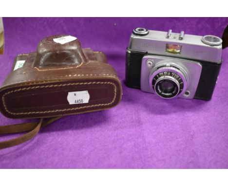 An Ilford Sportsman camera, with leather case