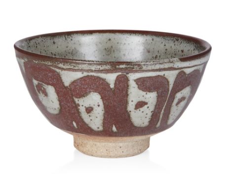 John Leach (1939-2021) for Muchelney,Wax resist bowl, 1999, Glazed stoneware, Impressed 'JHL' seal and pottery stamp and date