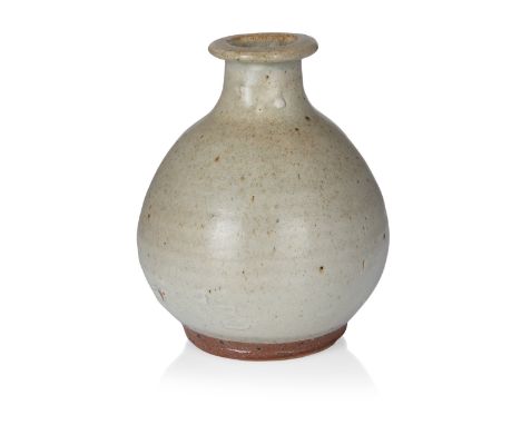 Bernard Leach (1887-1979), Mottled grey ovoid vase, circa 1960, Glazed stoneware, Impressed 'BL:' and Leach Pottery seals, 16