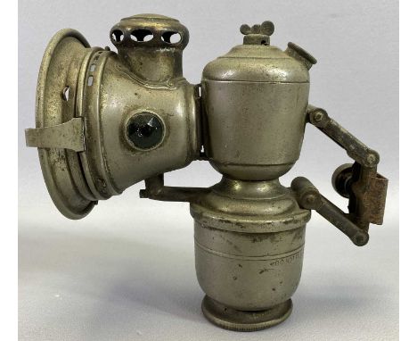 JOSEPH LUCAS ACETA MINOR 314N CARBIDE CYCLE / MOTORCYCLE LAMP, 17cms high.