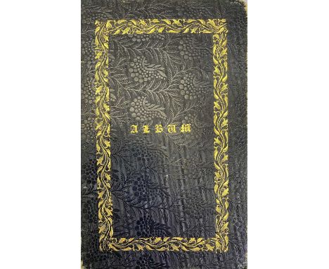 VINTAGE ALBUM OF CONFIDENT PENCIL SKETCHES - completed and in part, 30 plus depicting birds, figures, classical type scenes, 