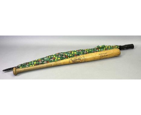 'LOUISVILLE SLUGGER' BASEBALL BAT - 76cms L, and a Mickey Mouse umbrella