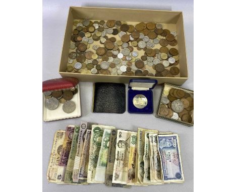 VINTAGE &amp; LATER BRITISH &amp; CONTINENTAL COINAGE, commemorative crowns and bank notes, ETC, 23 various notes including U