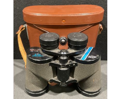 A pair of Swift field binocular, Audubon Mk II, 8.5 x, 44, extra wide, 445ft at 1000yds, serial number 720312, four lens caps