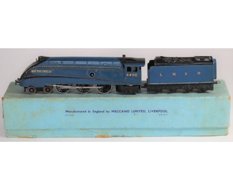 A rare pre-war Hornby Dublo clockwork Class A4 LNER tender locomotive Sir Nigel Gresley, (DL1) RN4498 in Garter Blue livery w