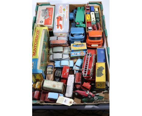 Quantity of various Dinky Toys etc. 3 boxed Dinky - Army Covered Wagon (623), Turntable Fire Escape (956) and a Blaw Knox Bul