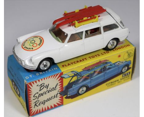 Corgi Toys Citroen Safari 'Corgi Ski Club' (475). In white with light blue/light brown interior, with '1964 Olympics Winter S