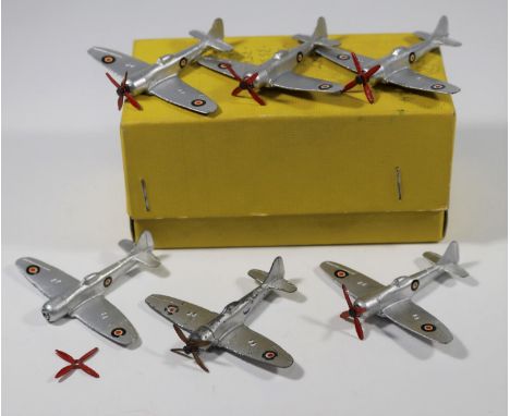 Dinky Toys Trade Pack of Six 70B Hawker 'Tempest II Fighter' (730). Containing all 6 examples, in silver with red props, one 