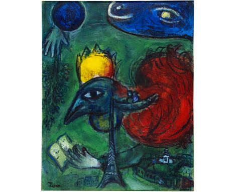 Marc Chagall (Witebsk 1887 - 1985 Saint-Paul-de-Vence)Esquisse pour "Les boulevards" ou "Paris fantastique"1953Öl auf Leinwan