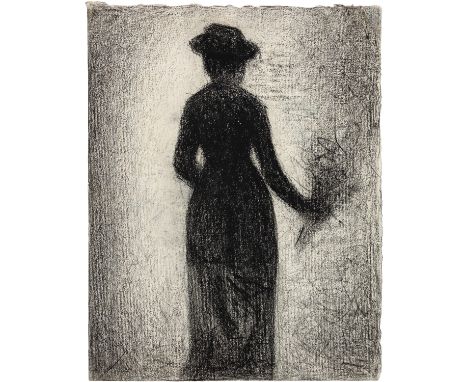 Georges Seurat (1859 Paris 1891)Dame au bouquet, de dosUm 1882Crayon conté auf Bütten31,6x24,4 cmWerkverzeichnisCésar Mange d