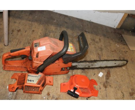 A Husqvarna petrol chainsaw a/f, shipping unavailable 