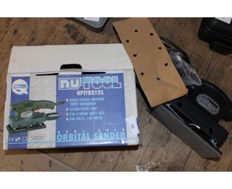 A boxed Orbital sander 