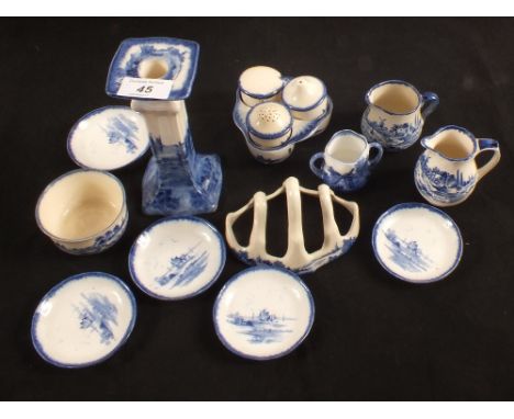 Royal Doulton Norfolk small items including cruet, candlestick etc