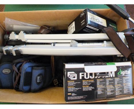 Various camera, tripod and accessories