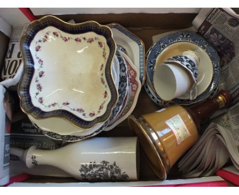 A Coalport limited edition decanter plus various plates and china