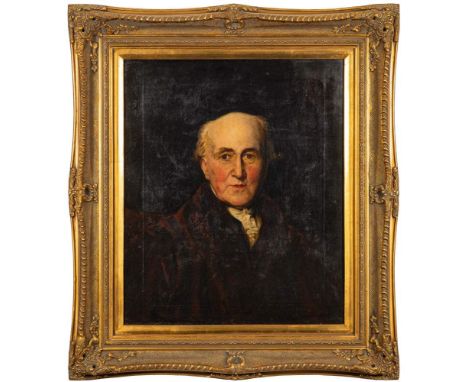 Follower of Sir Thomas Lawrence, 19th Century-Portrait of John Julius Angustein, head and shoulders,:-oil on canvas, 59 x 49c