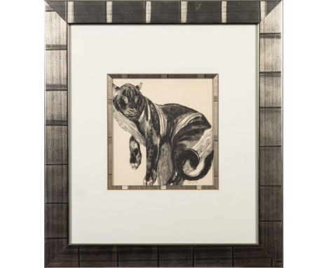 * Paul Jouve [1878-1973]-Panther,:-lithograph, 23 x 22cm.
