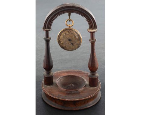An 18ct gold Swiss open-faced key-wound pocket watch: the movement having a cylinder escapement and signed Rotherham & Son, G