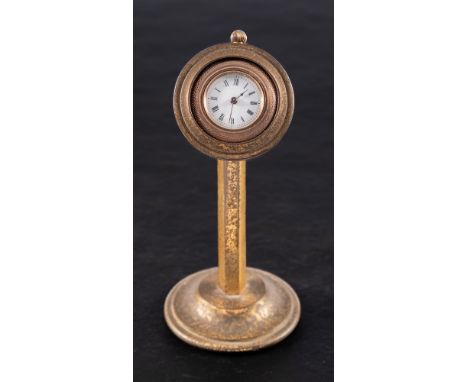 Louis Jacot, Locle, a gold-plated lady's pocket watch: the white enamel dial with black Roman numerals and spade hands with t
