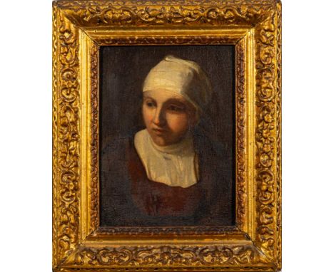 European School Circa 1800-Portrait of a young nun,:- head and shouldersoil on panel, 20 x 15cm.