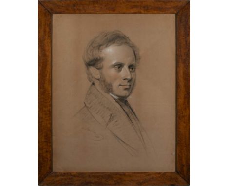 S.Skillin [19th Century]-Portrait of a gentleman,:-head and shoulders, signed and dated 1841,charcoal and pastel drawing59 x 