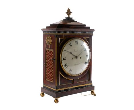 Brinkman, London, a Regency mahogany bracket clock: the eight-day duration, double-fusee movement having an anchor escapement