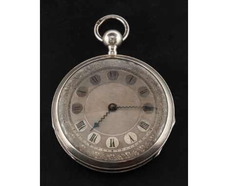 Robert & Courvoisier, a silver open faced quarter-repeating pocket watch: the movement having a pierced and engraved balance 