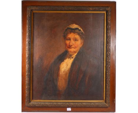 COWAN DOBSON RBA (Scottish 1894-1980) *ARR*&nbsp; Three quarter length portrait of Mrs Helen Ormiston Moffat nee Dobson 1836-
