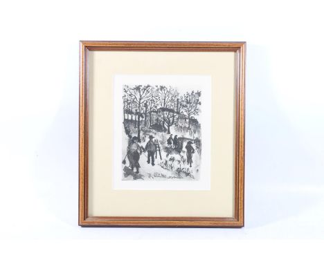 MAURICE UTRILLO (French, 1883-1955) *ARR*&nbsp; Le Peintre a son Chevalet (The Painter at his Easel)&nbsp; Lithograph, signed