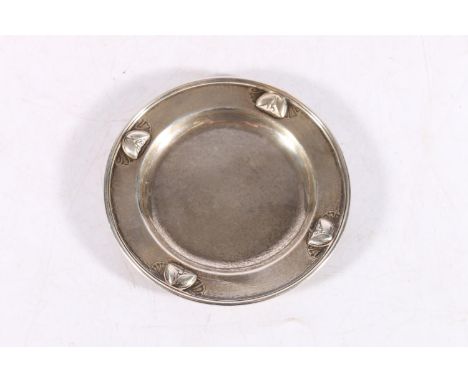 Danish silver round shallow trinket dish, underside stamped 428A, Georg Jenson Denmark sterling, 10cm, 52g. 