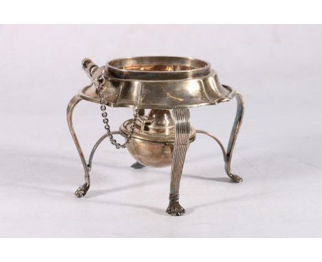 Victorian Scottish sterling silver spirit kettle stand, Mackay and Chisholm, 1889, 361g. 