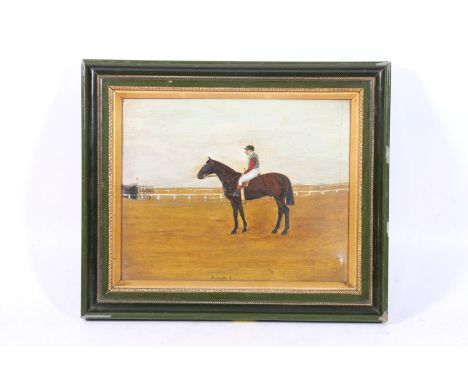 19TH CENTURY SCHOOL&nbsp; Ambush II (Grand National Winner 1900) - portrait of a horse and jockey&nbsp; Oil on canvas, unsign